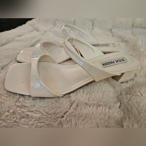 Steve Madden Cream Heeled Sandals